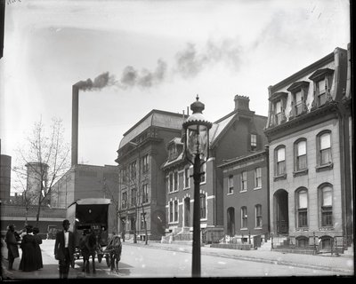 Lawton Street Looking West to Beaumont. Polar Wave Ice and Fuel Company, Beaumont Medical College, and the Home of Doctor Gustavus H. E. Baumgarten in the Background by Charles Clement Holt